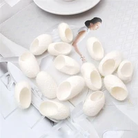 20 pcs fresh natural silk ball cocoons facial cleanser remove whiten skin exfoliating care face massage smooth skin like a baby
