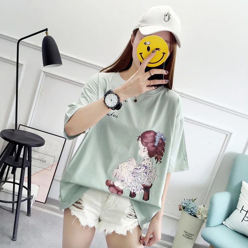 Женская футболка Harajuku черная с коротким рукавом лето 2019 | одежда