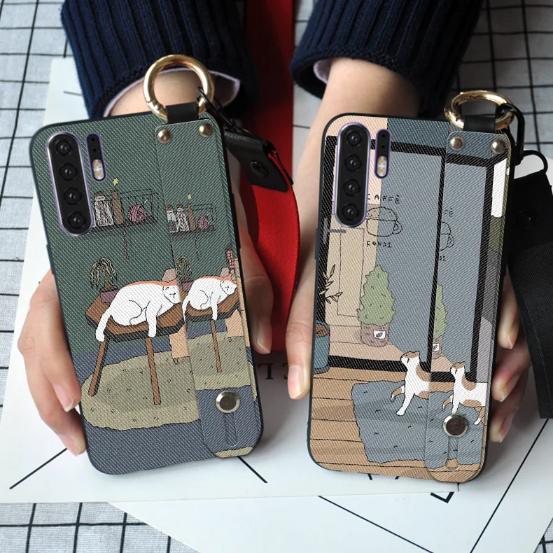 Матовый чехол с шейным ремешком для Huawei P Smart Z P20 Lite P30 Pro Y5 Y6 Y7 Y9 Prime 2019 из ТПУ