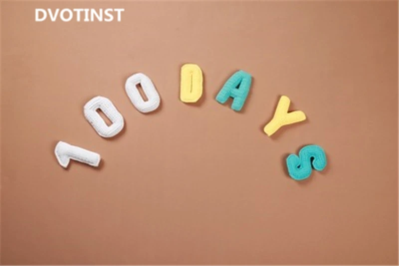 Реквизит для фотосъемки новорожденных Dvotinst 100 дней креативные вязаные буквы