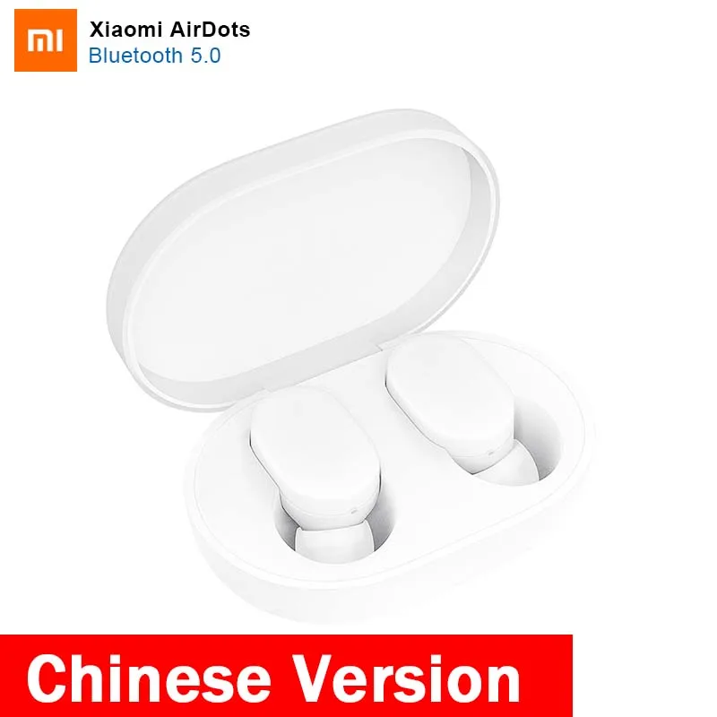 CN white Оригинальные Xiao mi Red mi AirDots Bluetooth наушники Молодежная версия стерео mi ni Беспроводная Bluetooth 5,0 гарнитура с mi c наушниками - Цвет: CN white