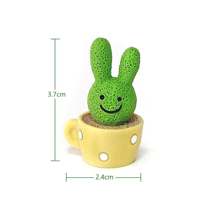 Полимерный автомобильный кактус украшения в горшке кролика аксессуары для