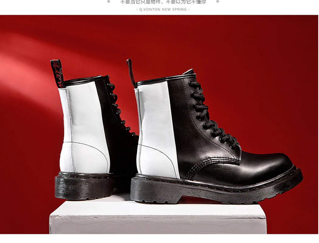 Зимние мужские ботинки на платформе английские повседневные Ботинки Martin из