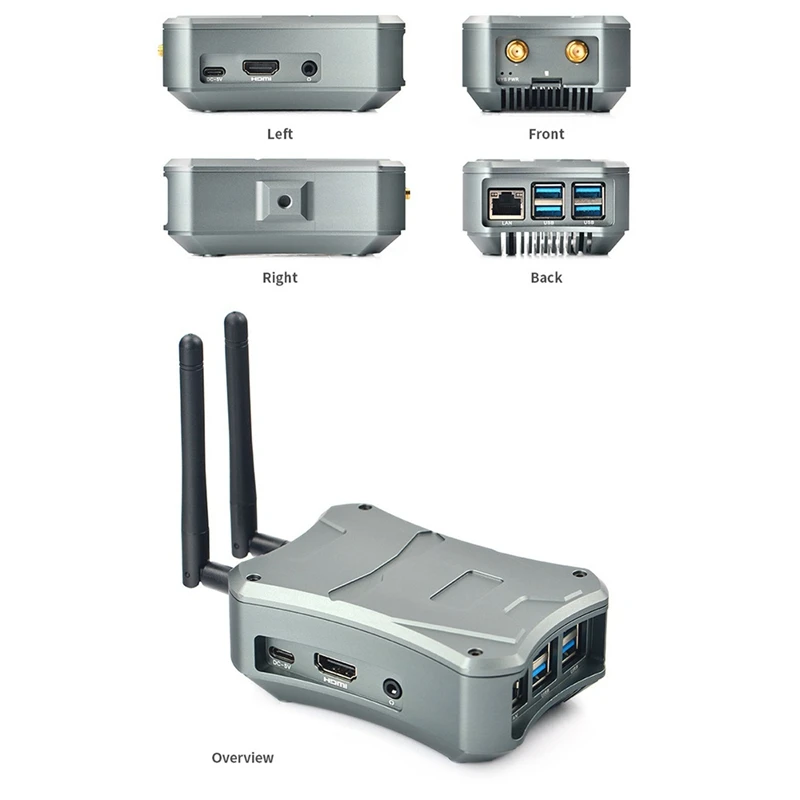 Для NanoPi M4V2 CNC металлический чехол Combo Rockchip FriendlyELEC RK3399 SoC 2 4G & 5G двухдиапазонный WiFi +
