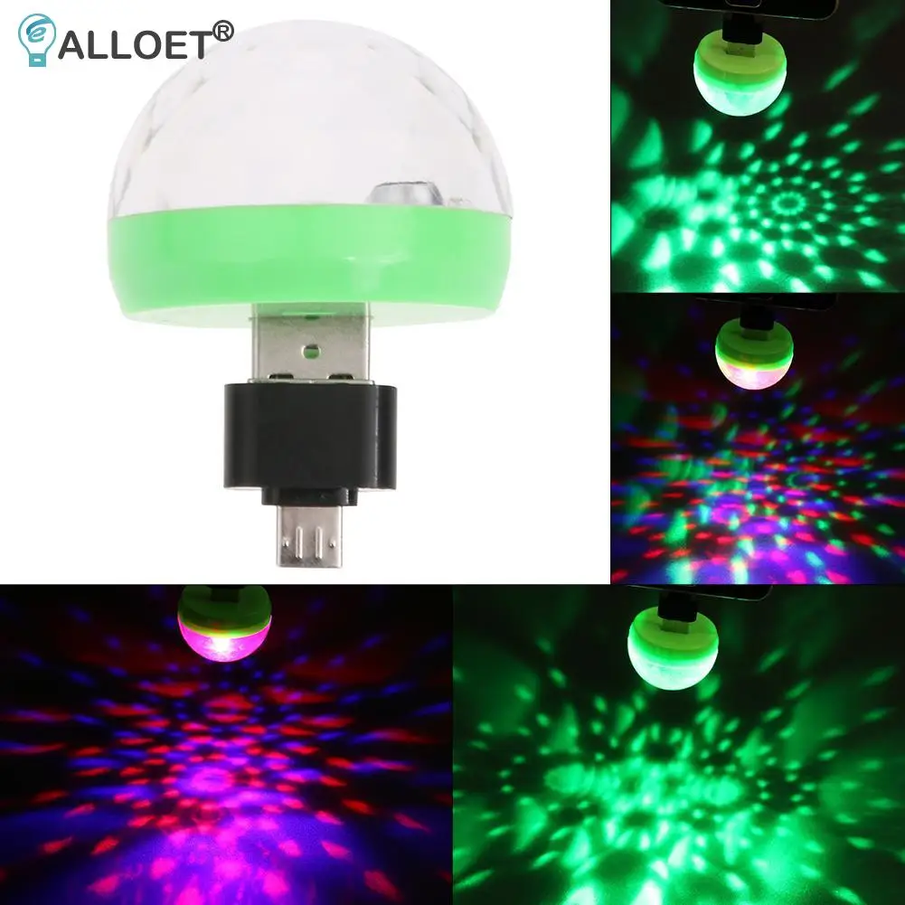 

Mini USB LED Party Lights Portable Crystal Ball Karaoke Home Party Decorations Colorful Magic Stage Ball Lamp LED Disco Light