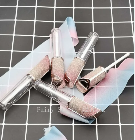 Пустой косметический розовый конический колпачок для блеска губ портативные