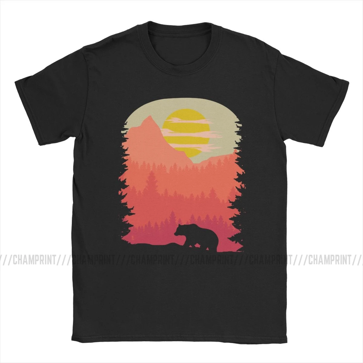 Wild Life Nature Men's T Shirts Earth Save Planet Trees Travel Forest Adventure Ocean Outdoors Camping T-Shirts 100% Cotton Tops | Мужская