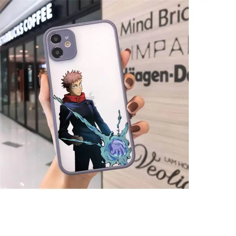 

Jujutsu Kaisen Phone Case matte transparent For gray iPhone 7 8 x xs xr 11 12 pro plus max mini Clear Funda