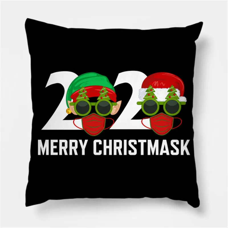 

Luanqi Christmas Cushion Cover Cartoon Santa Claus Natal 2020 Noel Merry Christmas Decorations For Home Elk Case Cover Pillow