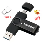 Новый высокоскоростной флеш-накопитель USB JASTER 2,0 OTG Pen с адаптером Type-C, 64 ГБ, Флешка 32 Гб, флеш-накопитель для Android MicroPC