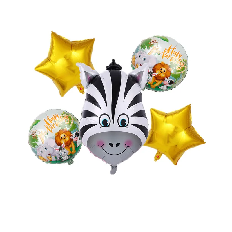 Baby Shower воздушные шарики в форме животных на день рождения игр тема джунгли