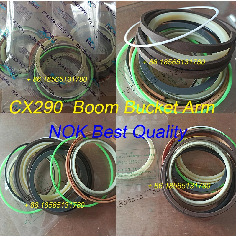 

4 Sets CX290 Boom Bucket Arm Seal Kit for CASE Excavator Hydraulic Cylinder Repair Kits LZ008420 LZ008450 LZ008490