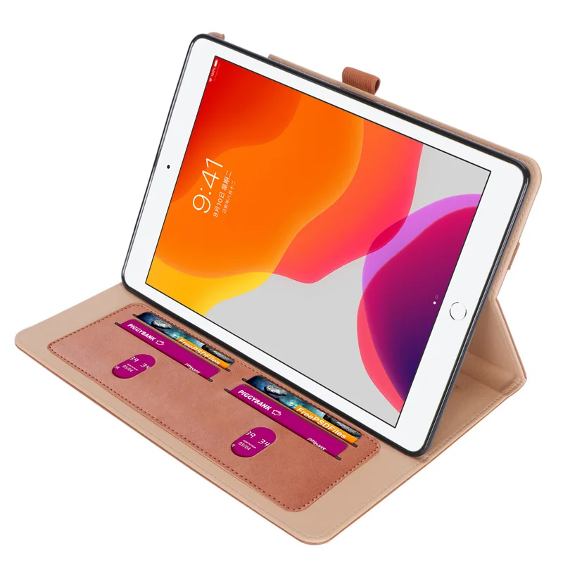 Для iPad 10 2 дюйма 2019 ручной кожаный чехол многофункциональный смарт-чехол для карт