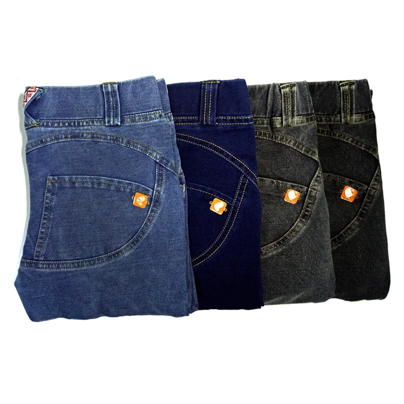 

Women Sexy Slim Pencil Jeans Stretch Knitted Skinny Leggings Bodycon Low Waist Denim Pants Push Up Hips Female Plus Size