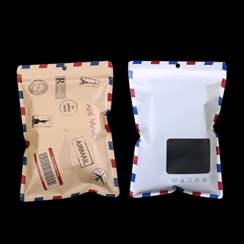 

Пластиковый упаковочный пакет с принтом на молнии для окон, одежда, трусики, чулки, банное полотенце, шарф, нижнее белье, юбка, перчатки, пода...