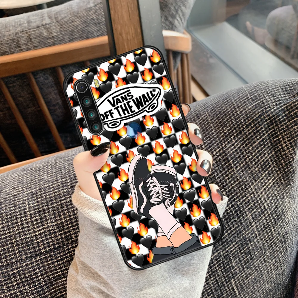 

Vane Fashion Sport Brand Shoe Phone Case Cover Hull For XIAOMI Redmi 7 7a 8 8a 9 9a NOTE 6 7 8 8t 9 9s Pro Max 4X black Etui
