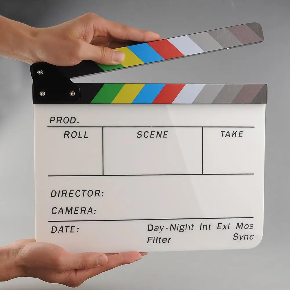 Новые красочные акриловые Хлопушки для ТВ экшен кинорежиссеров Clapboard