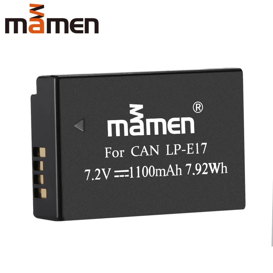 LP-E17 Battery Mamen Перезаряжаемые LP-E17 LPE17 цифровой Камера литий Батарея Зарядное устройство для цифровой однообъективной зеркальной камеры Canon EOS M3 M5 M6 200D T6I T6S 750D 760D 77D X8I - Цвет: LP-E17 Battery