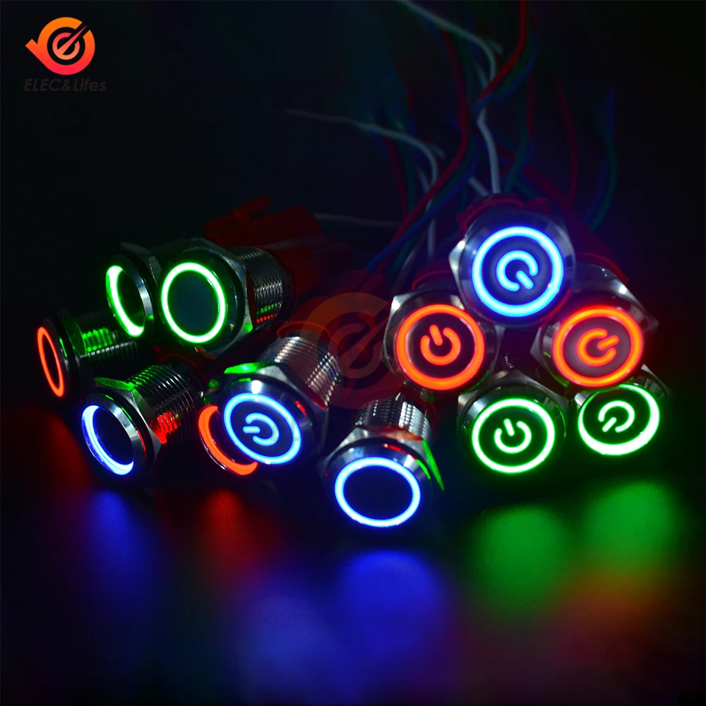 16 мм самоблокирующийся/самоблокирующийся металлический кнопочный