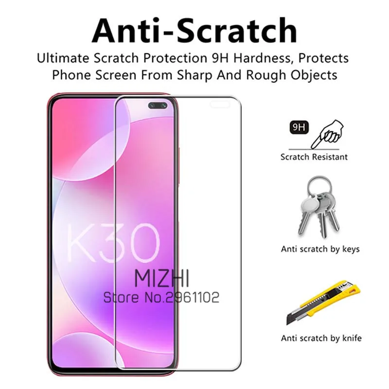 Защитное стекло закаленное HD для Xiaomi Redmi k30 | Мобильные телефоны и аксессуары