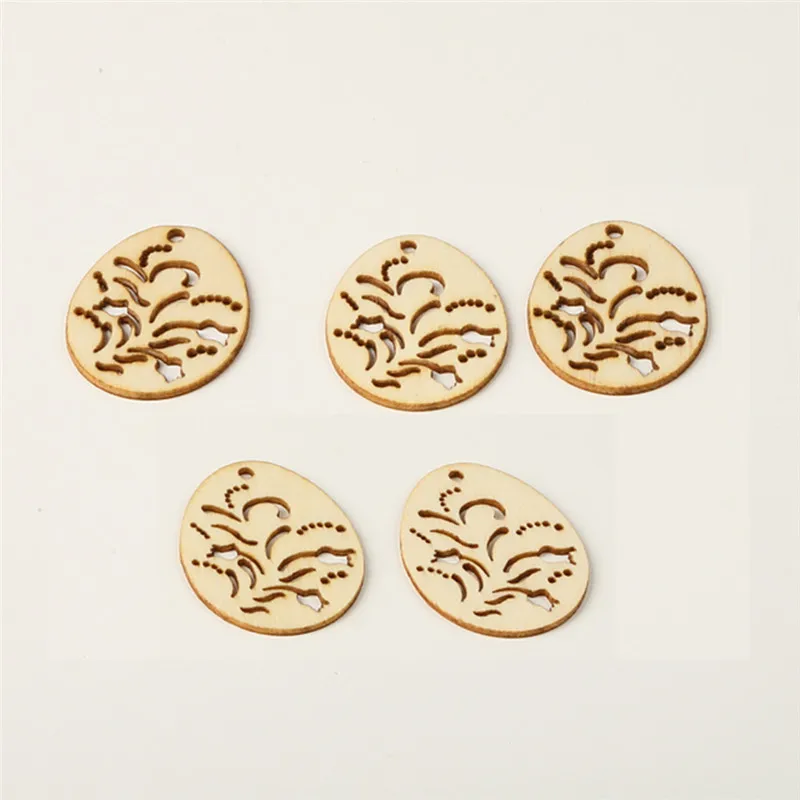 50 шт. пасхальный декор деревянные яйца подвесные украшения пасхальные