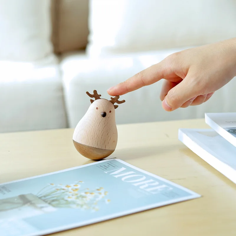 Оригинальность дерево мультфильм животное тумблер спальня стол Гостиная