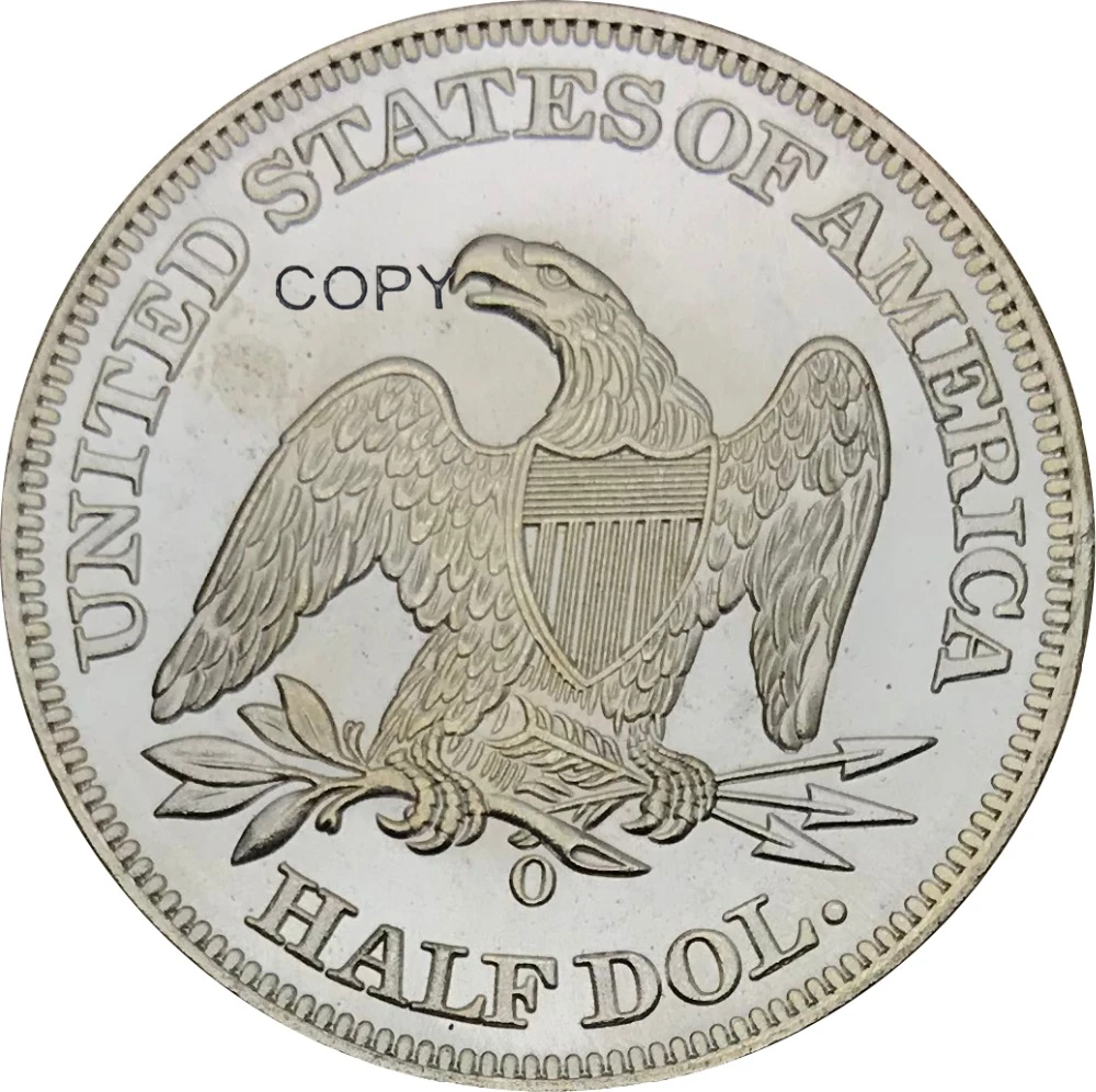 Соединенные Штаты Америки 1852 O половина доллара сидя Liberty No девиз медная