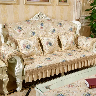golden Высококачественные Чехлы для дивана, чехлы для дивана, для гостиной, низкая скамейка, шениль, секционный чехол для дивана, Европейский кожаный чехол для дивана - Цвет: golden