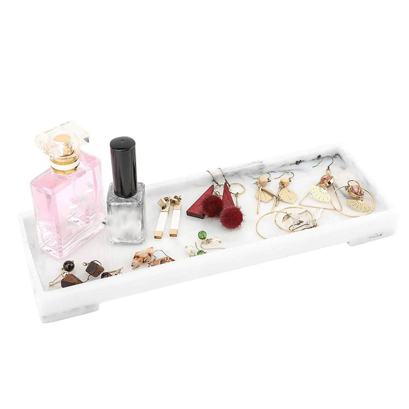 Поднос для ванной комнаты поднос с мраморным узором раковины из смолы туалетного