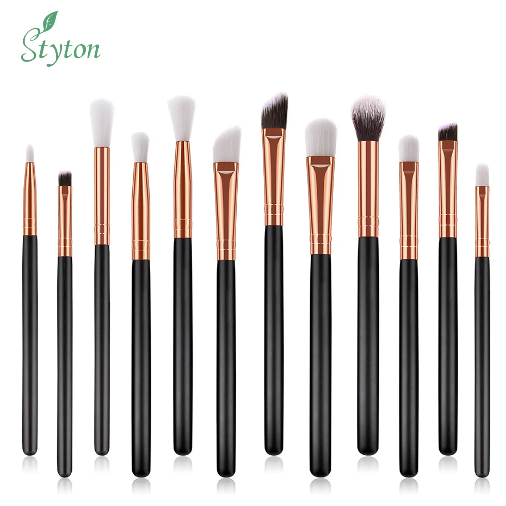 

STYTON 12Pcs Makeup Brushes Tool Set Eye Shadow Eyeshadow Blending Eyeliner Eyelash Eyebrow Cosmestics Make Up Brushes