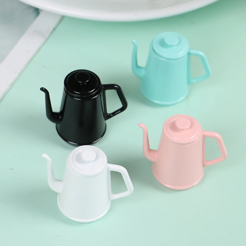 

Mini Metal Alloy Kettle Simulation Furniture Tea Pot Kitchen Model Toys for Doll House 1/12 Dollhouse Miniature Accessories