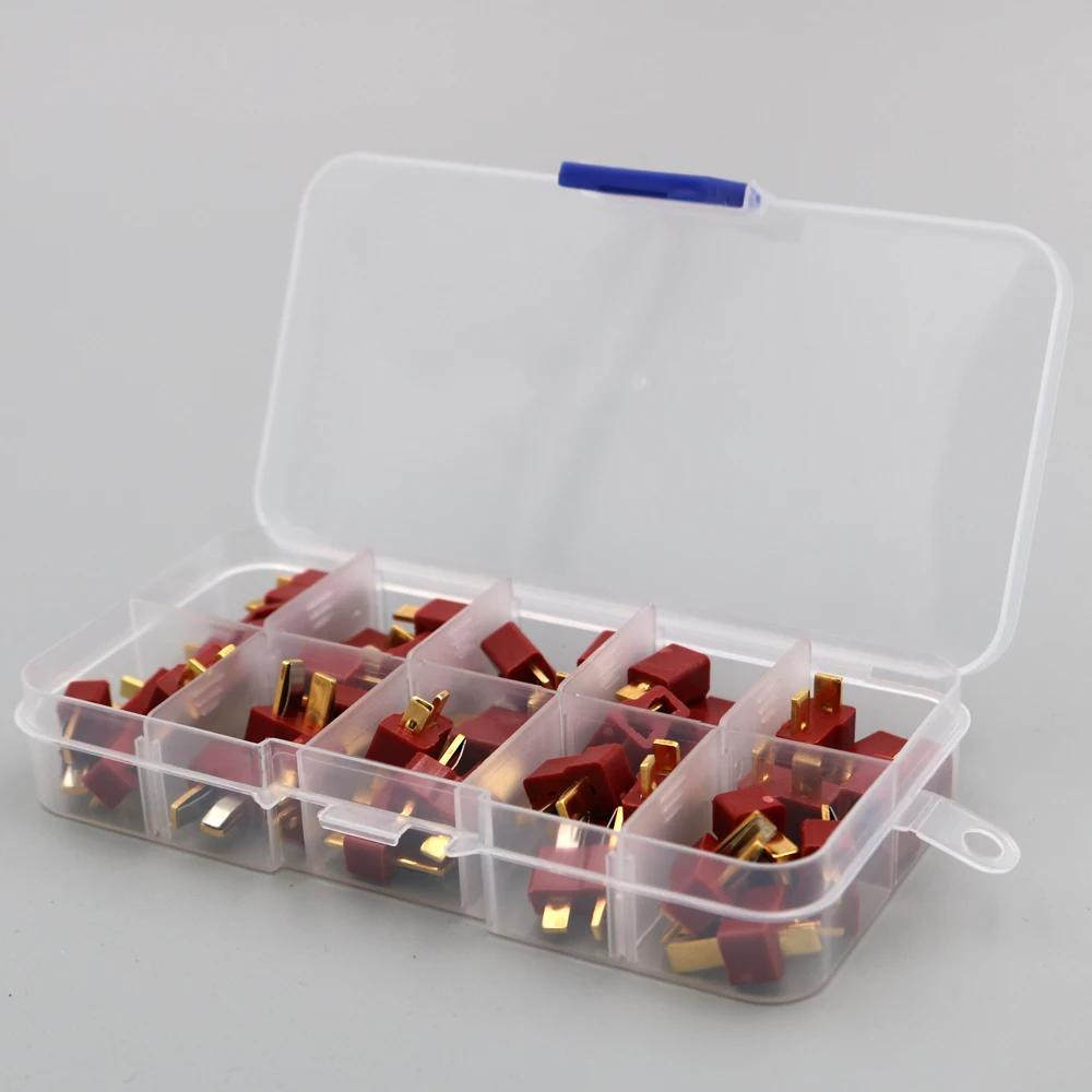 20 парт/кор. T образный разъем красного и черного цвета для аккумулятора Lipo RC