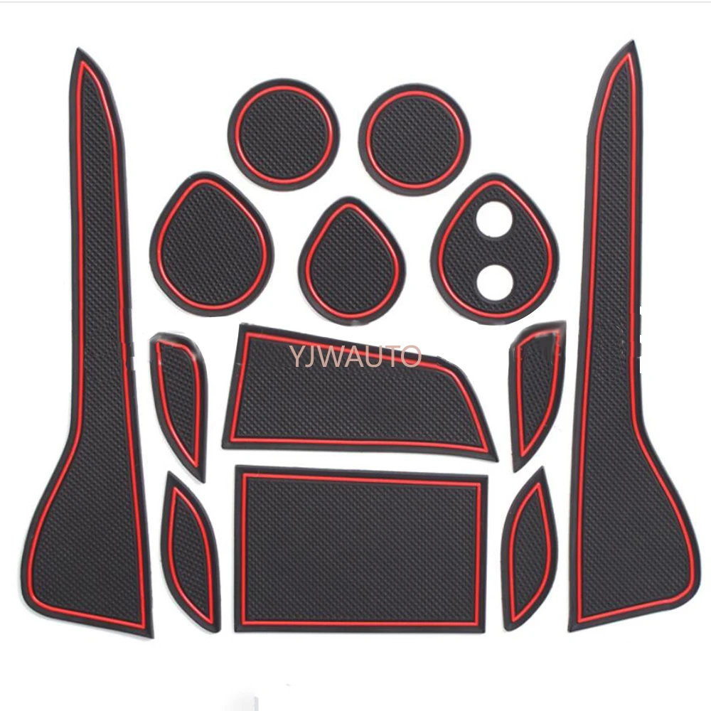 

Door Slot Mat for Toyota C-HR Gate Groove Cushion Car Door Rubber Cup Holder Mats Anti-slip Carpets Position