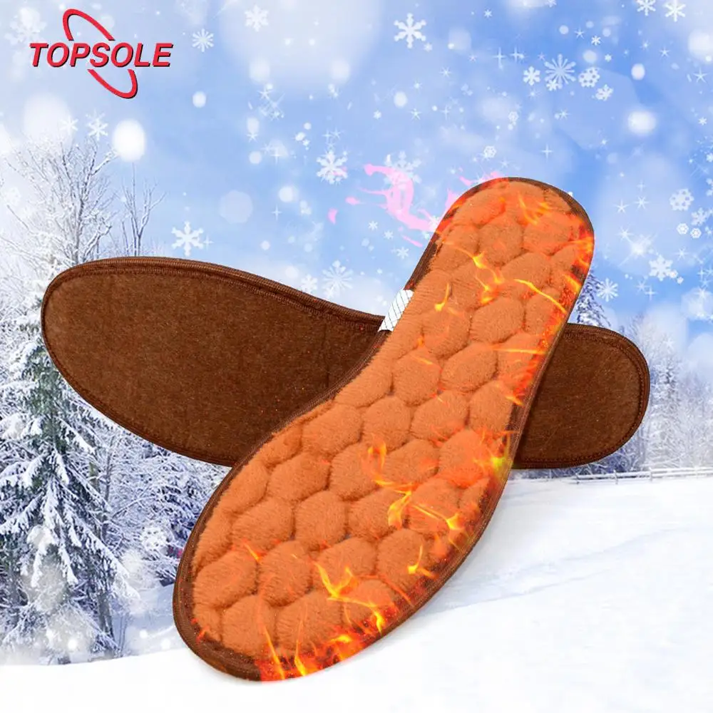 Стельки TOPSOLE с подогревом для мужчин и женщин Утепленные зимние стельки из