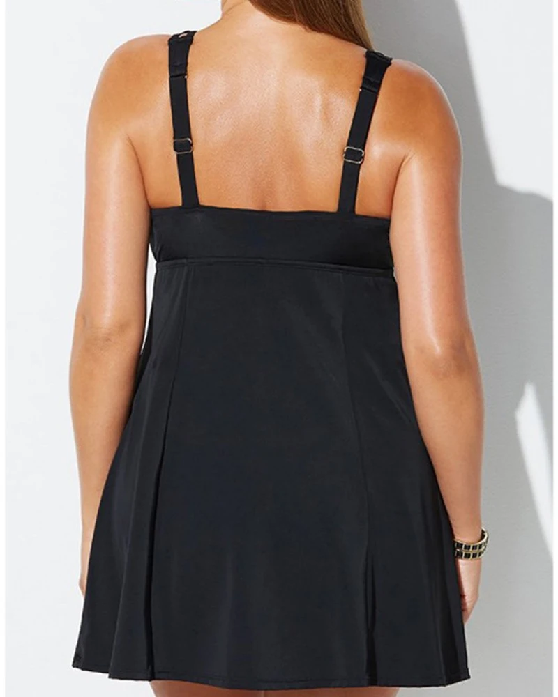 Женский купальник 2020 черный без косточек женский плюс размер танкини с высокой