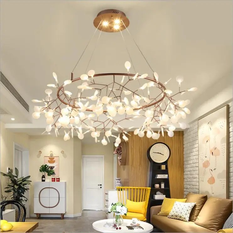 Современная светодиодная люстра светильник стильная в виде ветки дерева