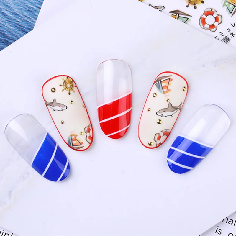 1 шт. цветные наклейки для ногтей акриловый океан лето пляж тема серии смешанные s