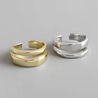 MEYRROYU 925 стерлингового серебра стиль; Новинка; Модная элегантная поворот кольца пара простые геометрические ювелирные кольца