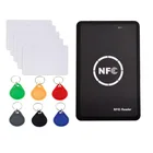 Считыватель смарт-карт NFC, записывающее устройство, Дубликатор RFID, копировальный аппарат, 13,56 МГц, USB-программатор, брелоки, Карта IC UID S50 MF, бирка ISO14443A