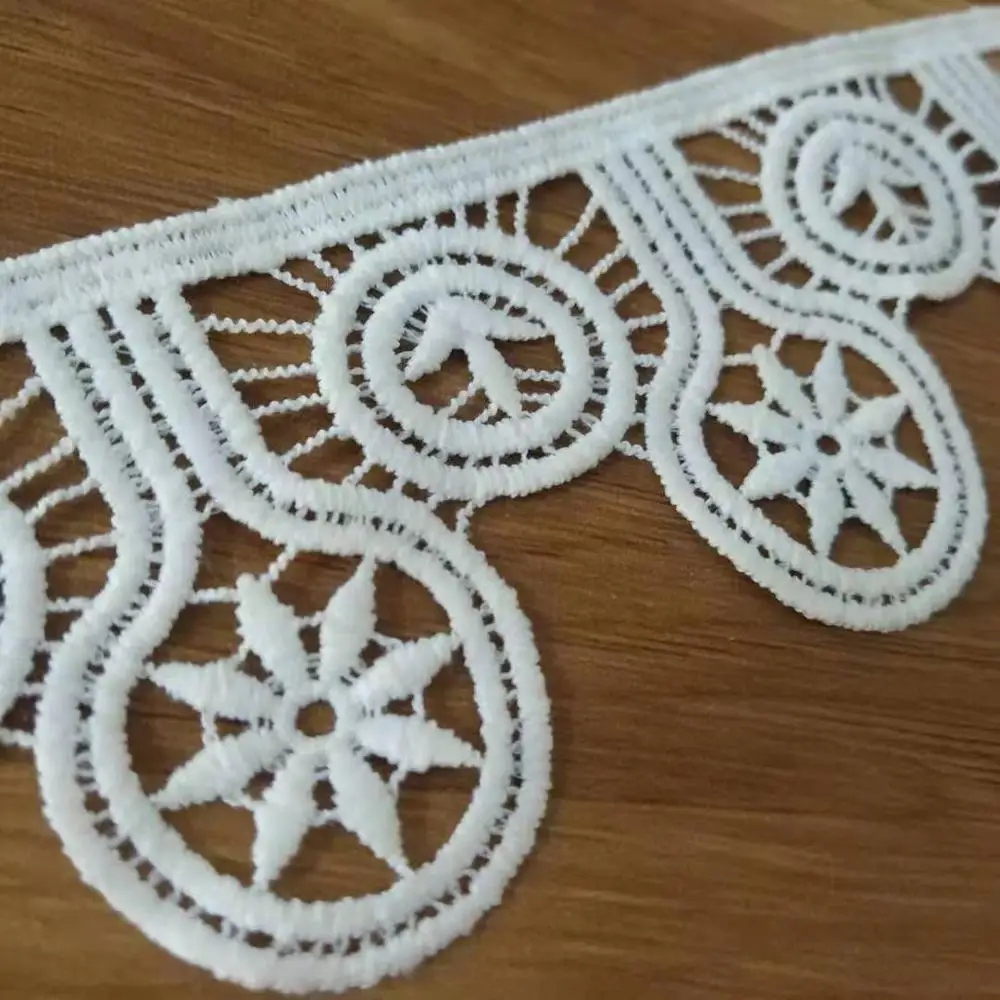 

6cm Width White Milk silk Embroidered lace Special lace Sewing lace DIY Fabric Garment Wedding Sewing Accessories