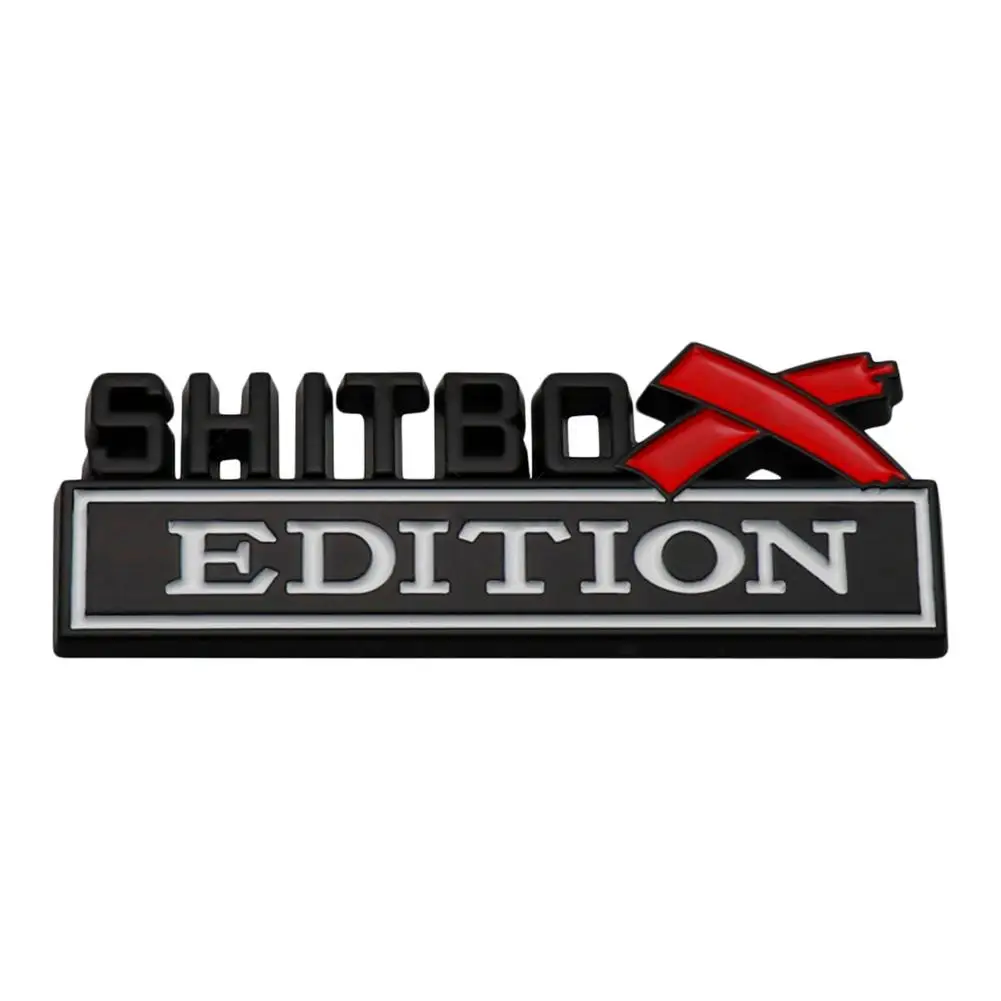 

Автомобильные наклейки SHITBOX Edition, эмблемы, экстерьер грузовика, бейдж, 3D значок, автомобильная наклейка, сменная табличка для автомобиля, гру...