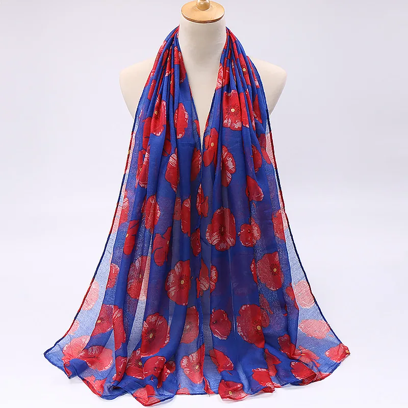 Женский модный винтажный шарф из вискозы с цветочным принтом 2020 женские шали и