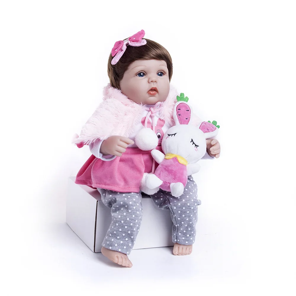Кукла reborn Pickwoo bebes 18 'ཬ см куклы для маленьких девочек Мягкие силиконовые Boneca