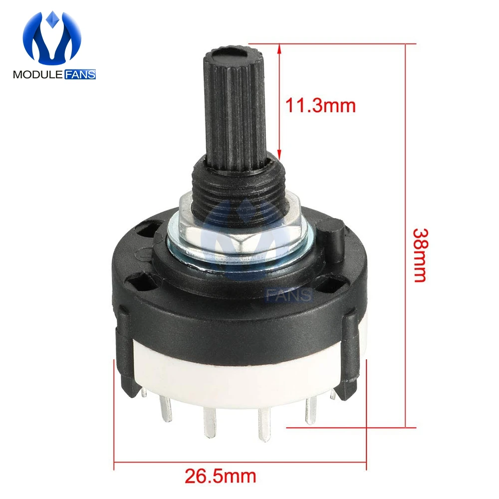 Поворотный переключатель для Arduino 3 ножа 4 файла диаметром 26 мм 6 с рукояткой |