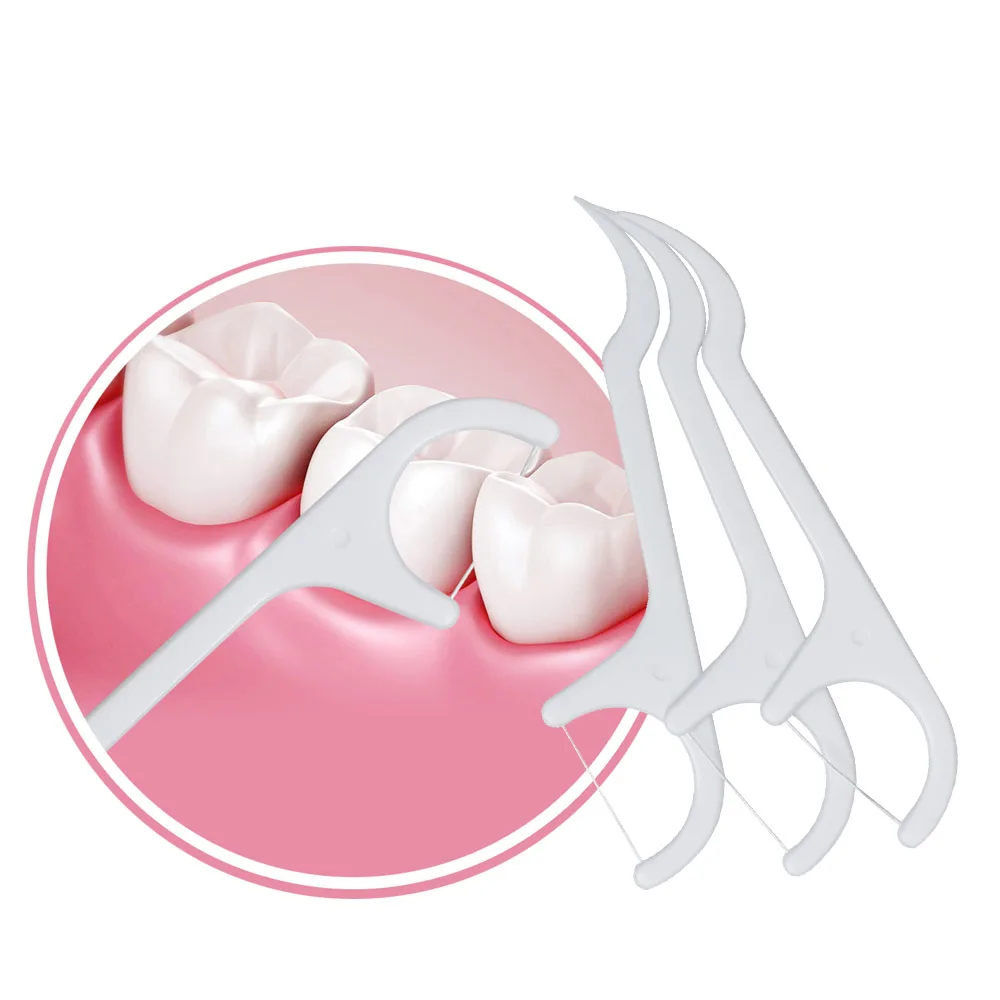 

500pcs Dental Floss Flosser Picks Teeth Toothpicks Stick Oral Care Tooth Clean