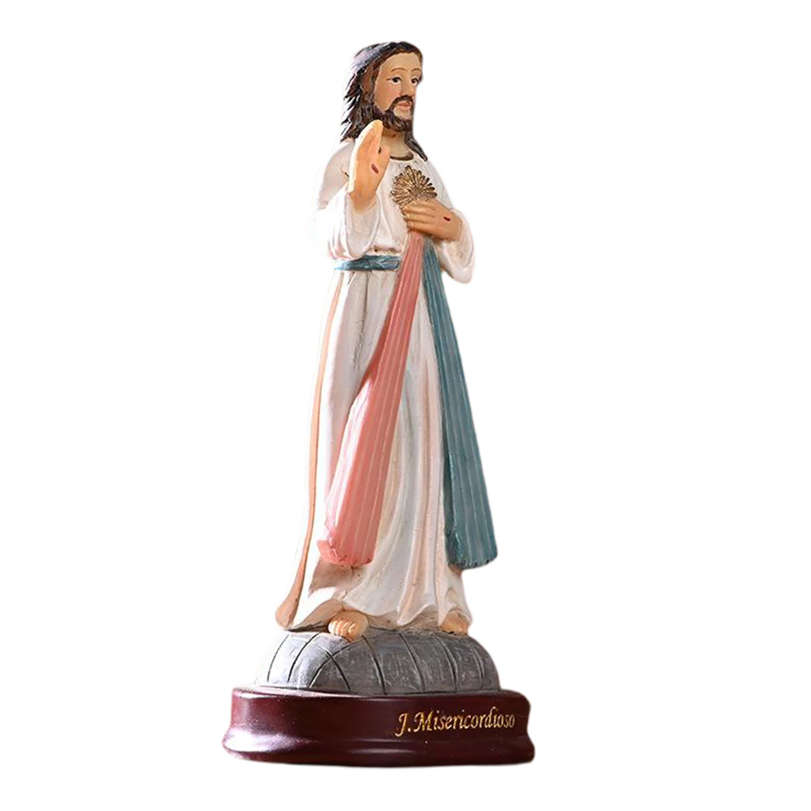 

Holy Jesus Resin Figurine - Jesus Statue, Resin Religious Figurine Ornament Traditional Design Desktop Decoration