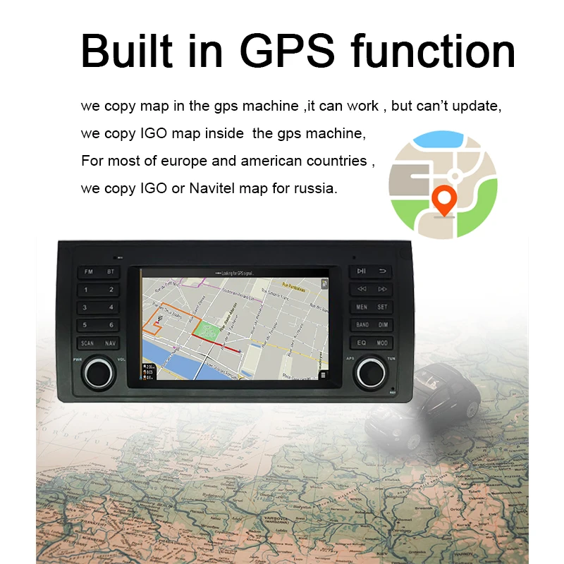 7 &quotAndroid 10 автомобильный радиоприемник с навигацией GPS player для bmw E39 X5 M5 E53 Canbus bluetooth