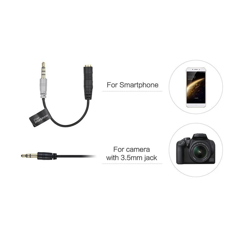 Петличный микрофон Comica с двумя головками всенаправленный конденсаторный на