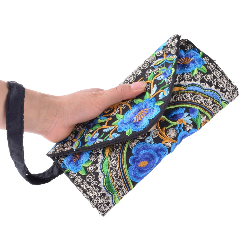 Винтажный кошелек с цветочной вышивкой ручной работы в этническом стиле Модный