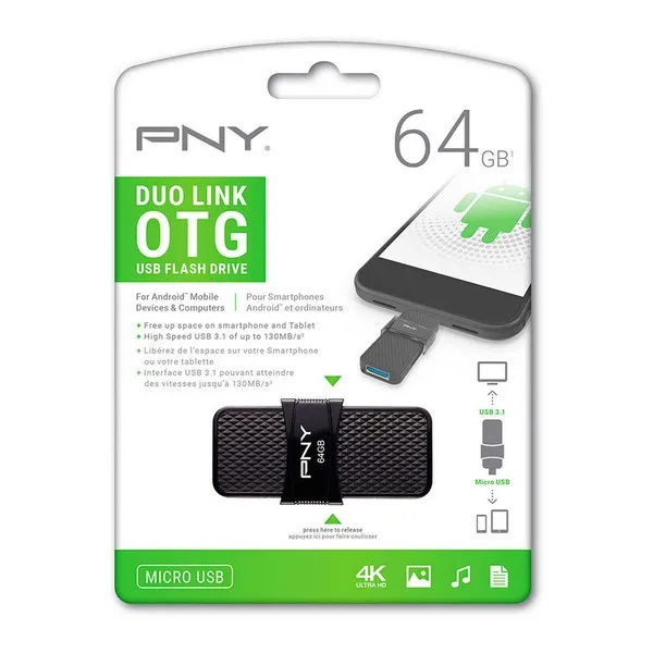 USB палка PNY Duo-Link Micro 3 0 черный | Компьютеры и офис